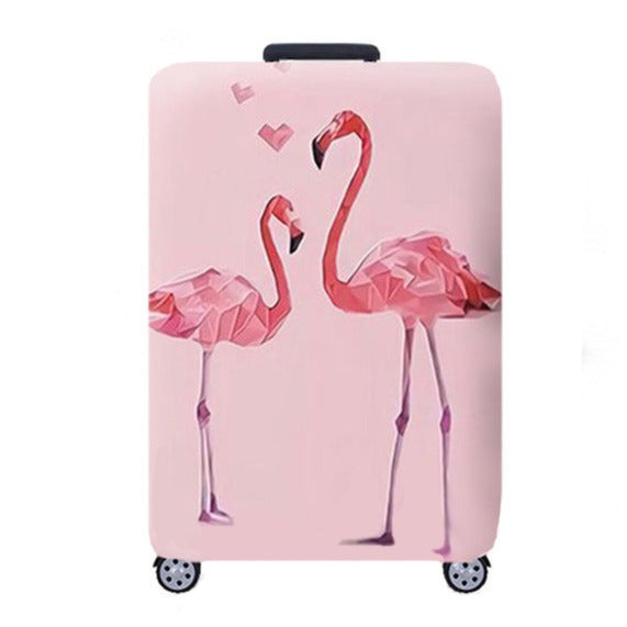 Housse de Valise Flamingo Love Voyage Paisible