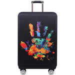 housse valise main colorée