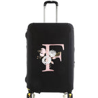 housse de valise pink flower letter f