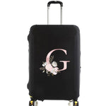 housse de valise pink flower letter g