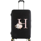 housse de valise pink flower letter h