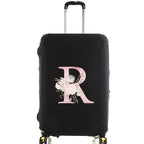 housse de valise pink flower letter r