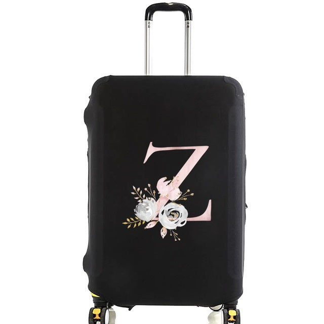 housse de valise pink flower letter z