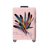 housse de valise plumes