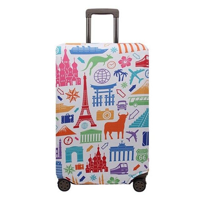 housse valise symboles touristiques