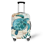 housse protection valise tortue marine