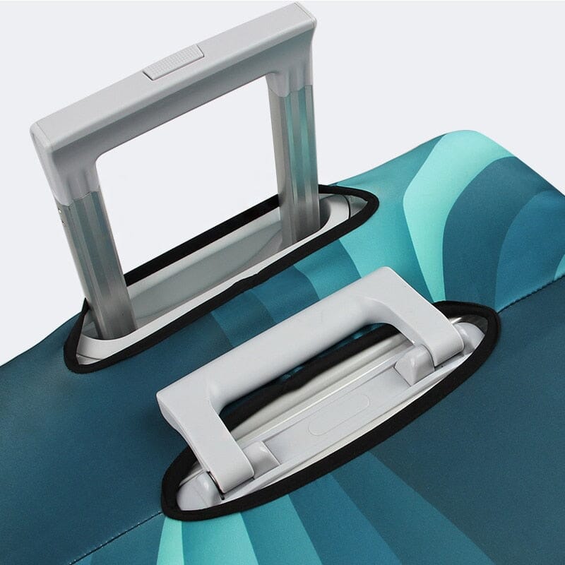 housse de valise vagues bleues