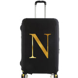 housse valise bagage personnalisée initiale dorée