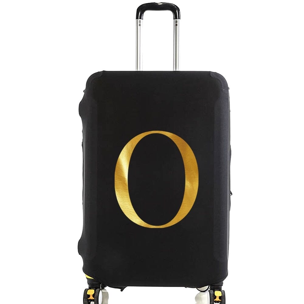 housse protection valise personnalisée initiale dorée