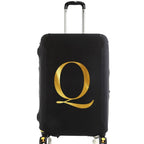 housse de protection de valise personnalisée initiale dorée