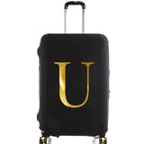 housse de protection de valise personnalisable initiale dorée