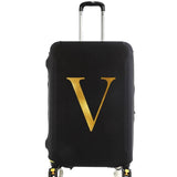 housse protection valise voyage personnalisable initiale dorée