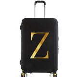 housse protection de valise personnalisée initiale dorée