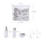 kit avion de voyage produits de toilette 6 flacons