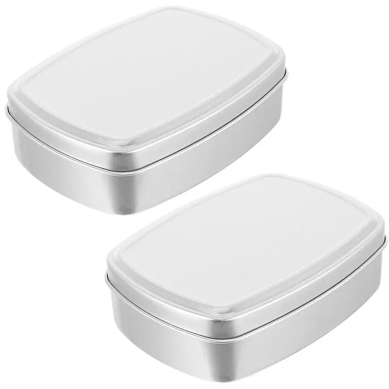 boite à savon voyage aluminium lot de 2
