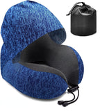 coussin voyage memoire de forme capuche