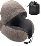 oreiller voyage mémoire de forme capuche