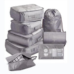 organisateur valise gris set de 8 colorful life