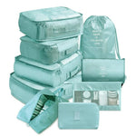 organisateur valise colorful life set 9 turquoise
