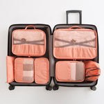 organisateur de valise dream travel set de 7 rose saumon