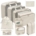 organisateur valise set de 10 pochettes beige
