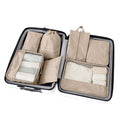 organisateur de valise beige set de 7 to travel to live