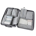 organisateur de valise to travel to live gris set de 7