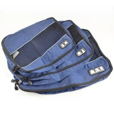 organisateur de valise travelbasics bleu marine set de 3