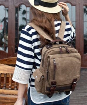 petit sac à dos voyage vintage femme tissu retro
