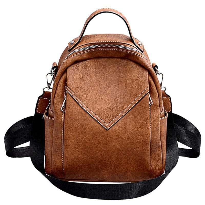 petit sac a dos femme marron vintage