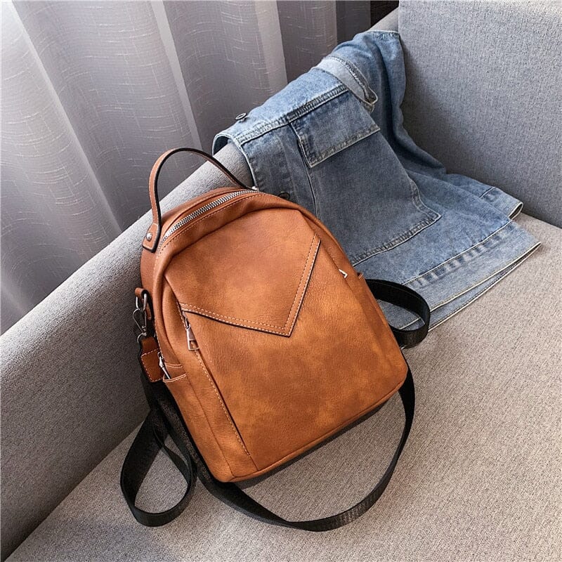 petit sac a dos pour femme marron vintage