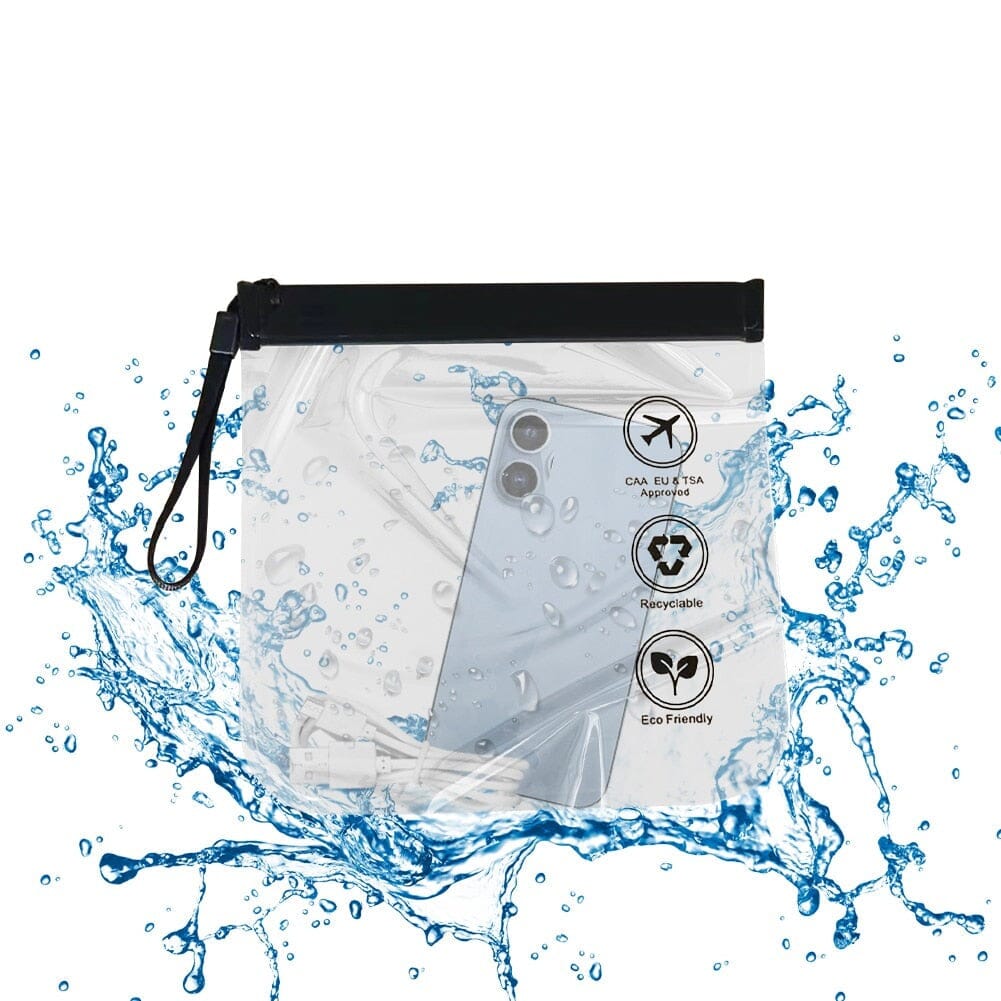 pochette etanche liquide avion transparent lot de 2