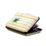 etui carte bancaire anti piratage femme palmier