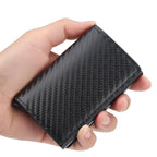 porte cartes rfid homme motif carbone