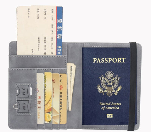 portefeuille voyage carte du monde anti rfid passeport