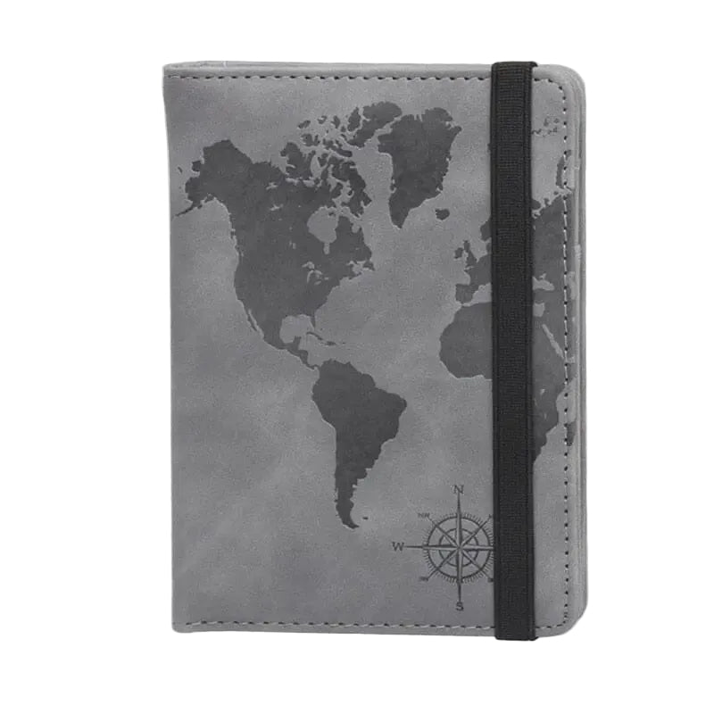 Protège-Passeport Carte Du Monde Minimaliste & Voyage Paisible Protège-Passeport Carte Du Monde Minimaliste & Voyage Paisible