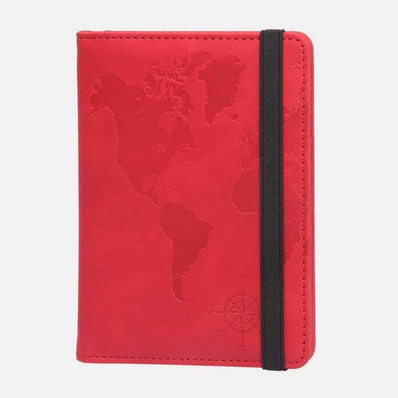 portefeuille passeport voyage carte du monde anti rfid