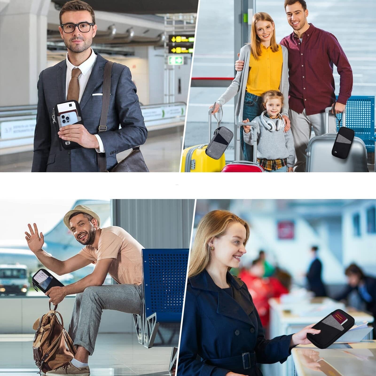 portefeuille voyage familial avion