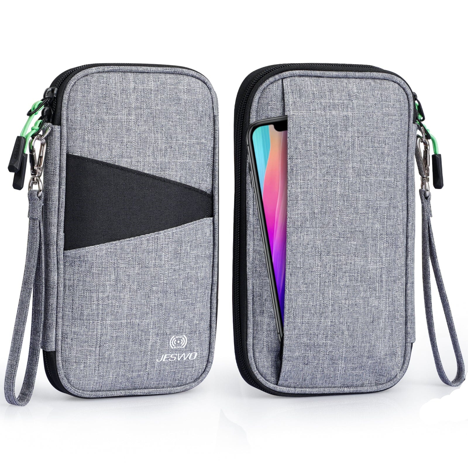 portefeuille voyage familial gris