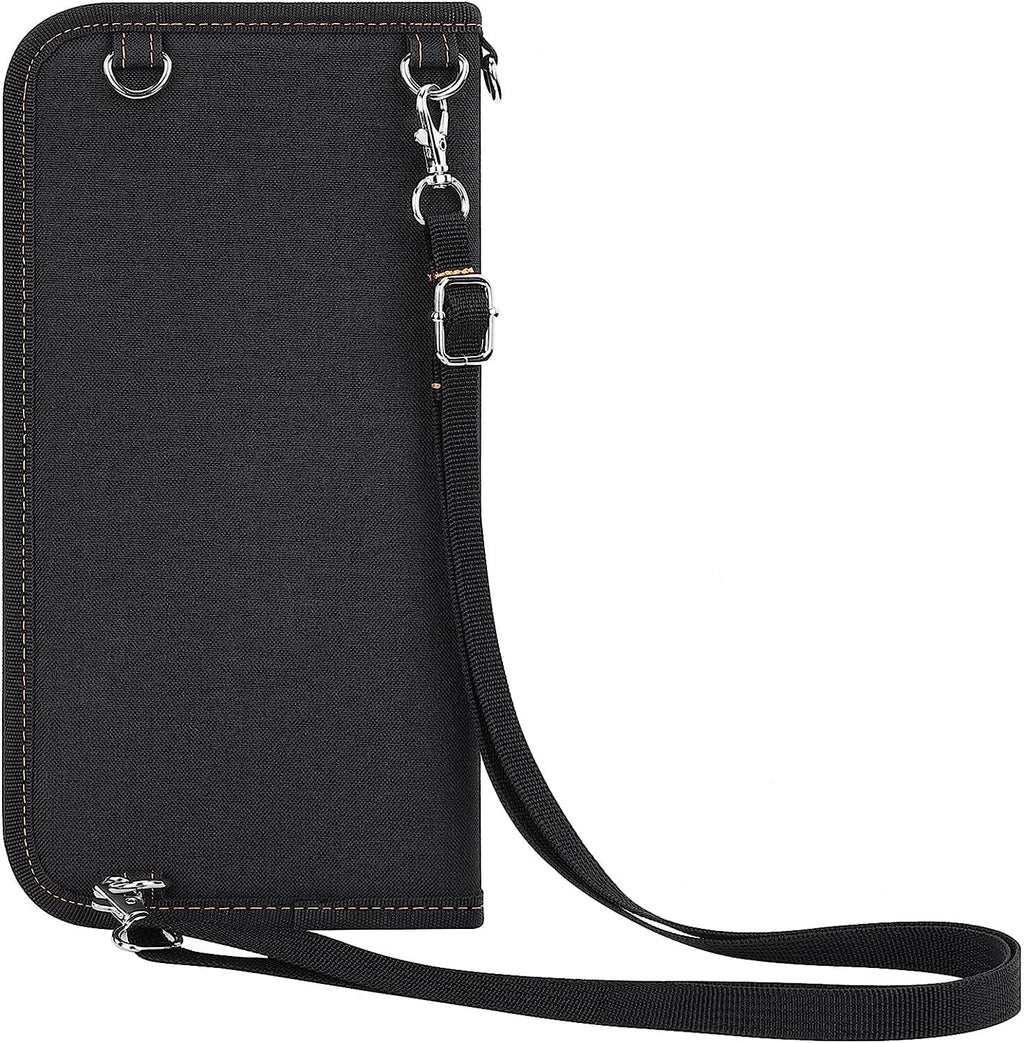 portefeuille de voyage organisateur noir