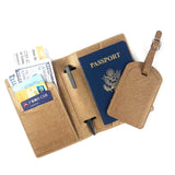 portefeuille passeport voyage etiquette valise personnalisé ensemble