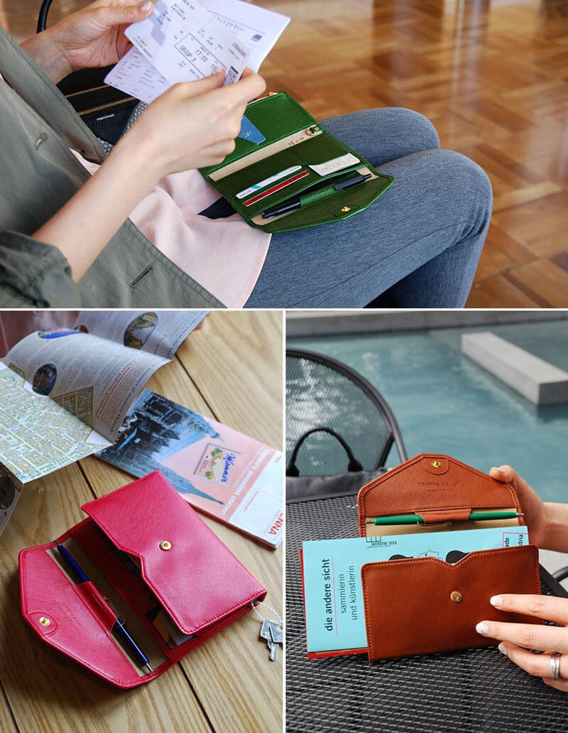 portefeuille sécurité anti rfid voyage femme grande pochette