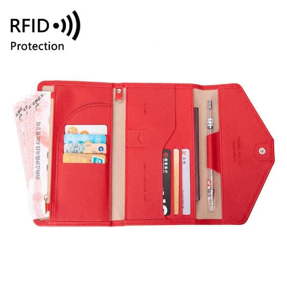 grande pochette portefeuille voyage pour femme anti rfid