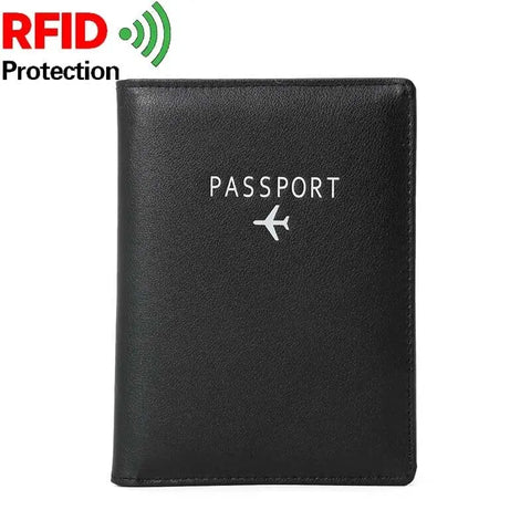 Porte-Passeport RFID En Cuir PU - Protection Anti-vol De Données, Multi-fentes, Idéal Voyage (Gris) - 5
