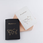 etuis passeport carte du monde minimaliste