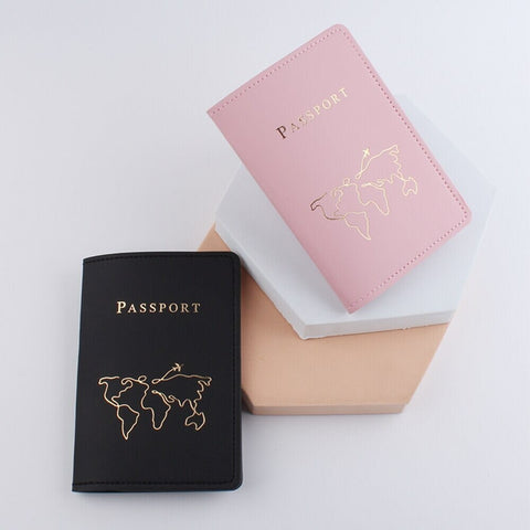 porte passeport carte du monde minimaliste