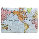 porte passeport travel map colorful