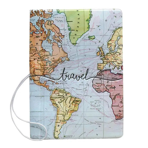 Étui Passeport Carte du Monde