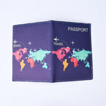 porte passeport colorful world map