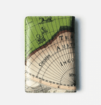 pochette pour passeport green antique map